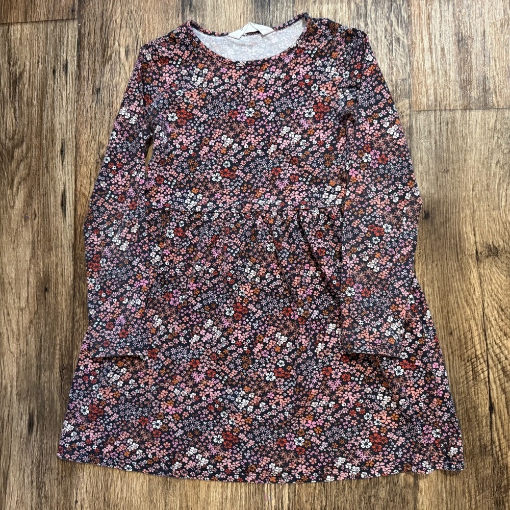 H&M Girls‎ Floral Long Sleeve Dress Size Medium 8/10